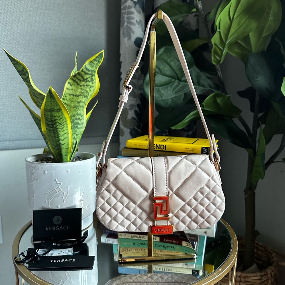 Versace Quilted Pink Shoulder Bag
